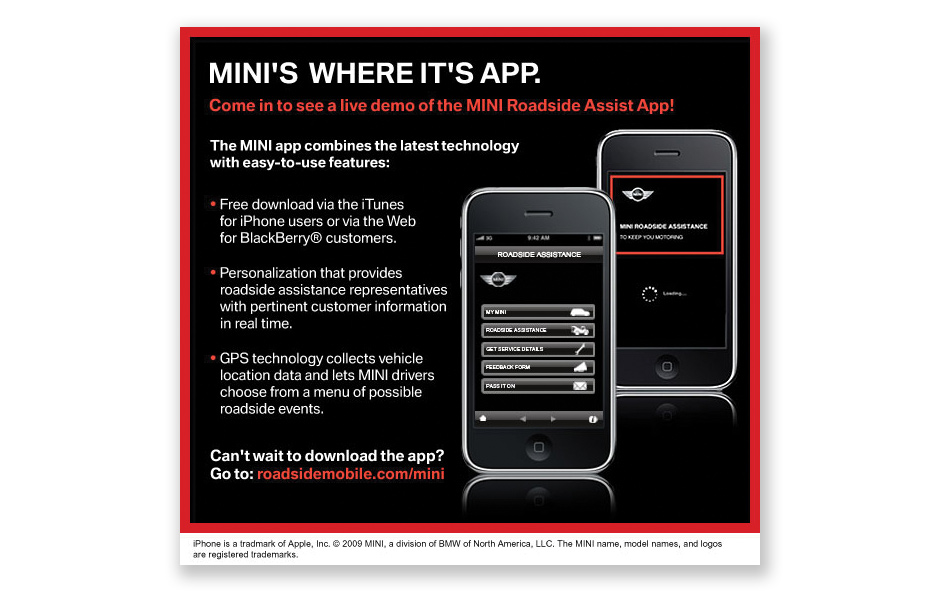 Mini Roadside App Ad