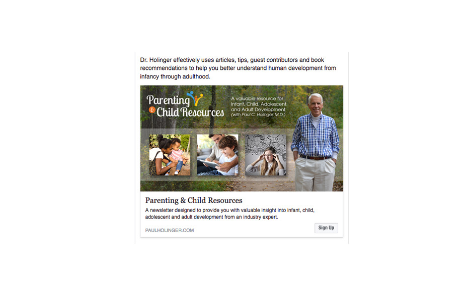 Parenting & Child Resources Facebook Ad